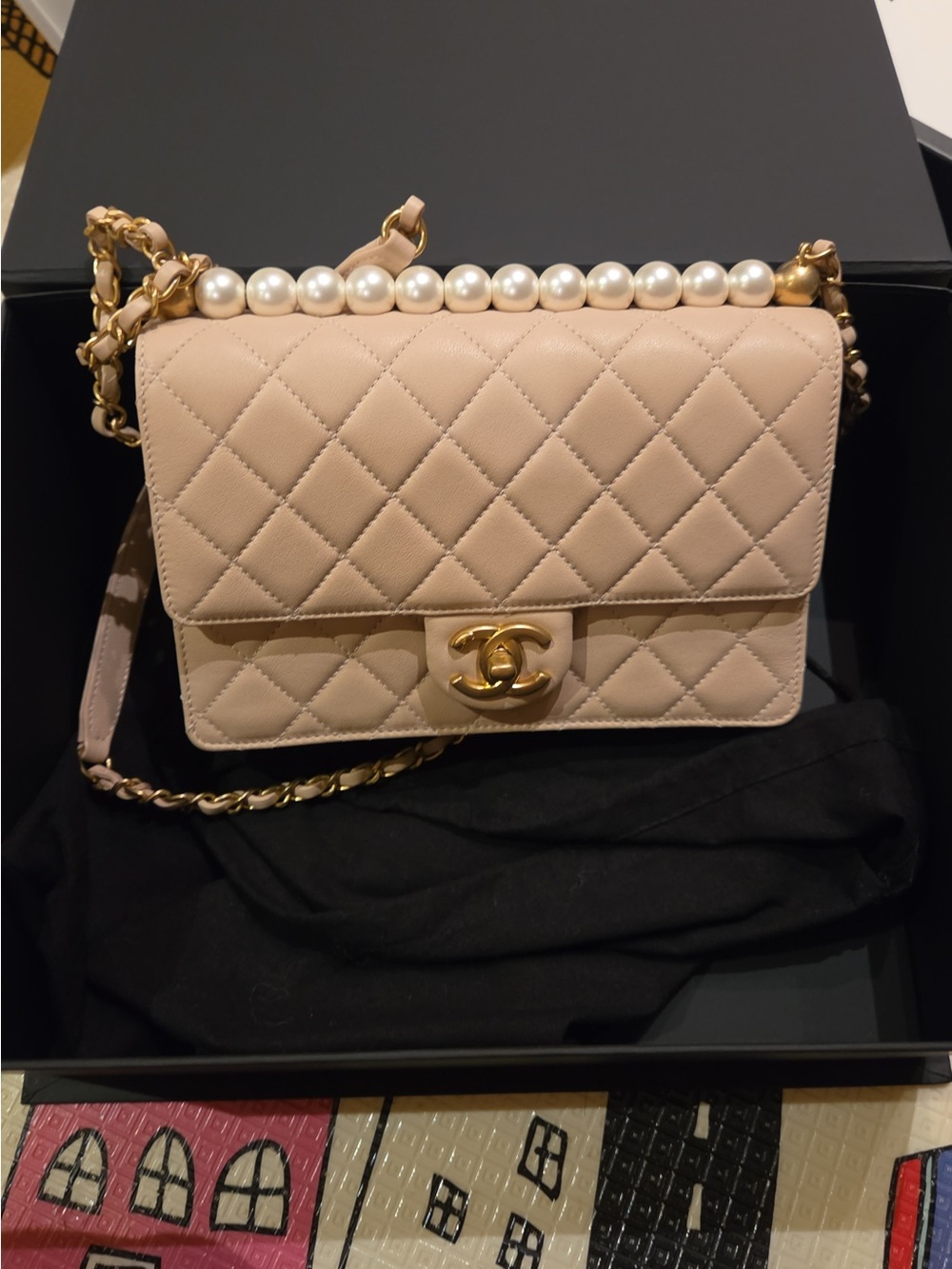 Chanel Beige Quilted Flap Bag